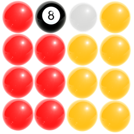 Boule de billard anglais (16 fois 5cm) - Autocollant(sticker)