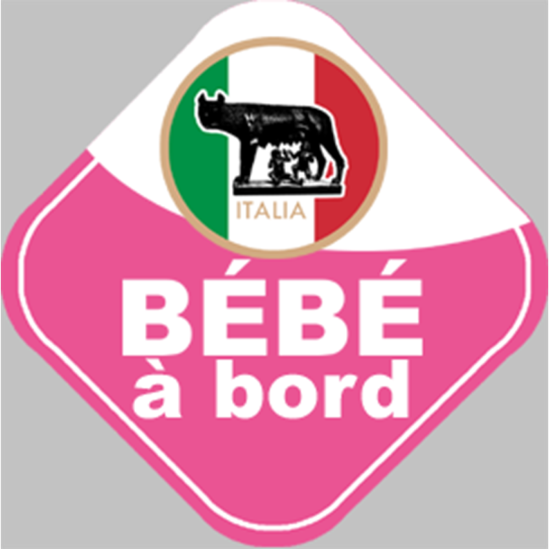 bébé à bord d'origine Italienne - 15x15cm - Autocollant(sticker)