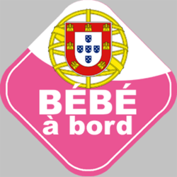bébé à bord Portugaise - 10cm - Sticker/autocollant