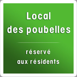 Local des poubelles (20x20cm) - Autocollant(sticker)