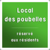 Local des poubelles (20x20cm) - Autocollant(sticker)