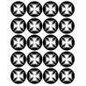 Croix de Malte - 20 stickers de 5cm - Autocollant(sticker)