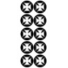 Croix de Malte (10 fois 5cm) - Sticker/autocollant