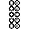 Croix de Malte - 10 stickers de 5cm - Autocollant(sticker)