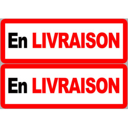 En Livraison (2 fois 29x10cm) - Sticker/autocollant
