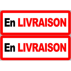 En livraison - 2 stickers de 29x10cm - Autocollant(sticker)