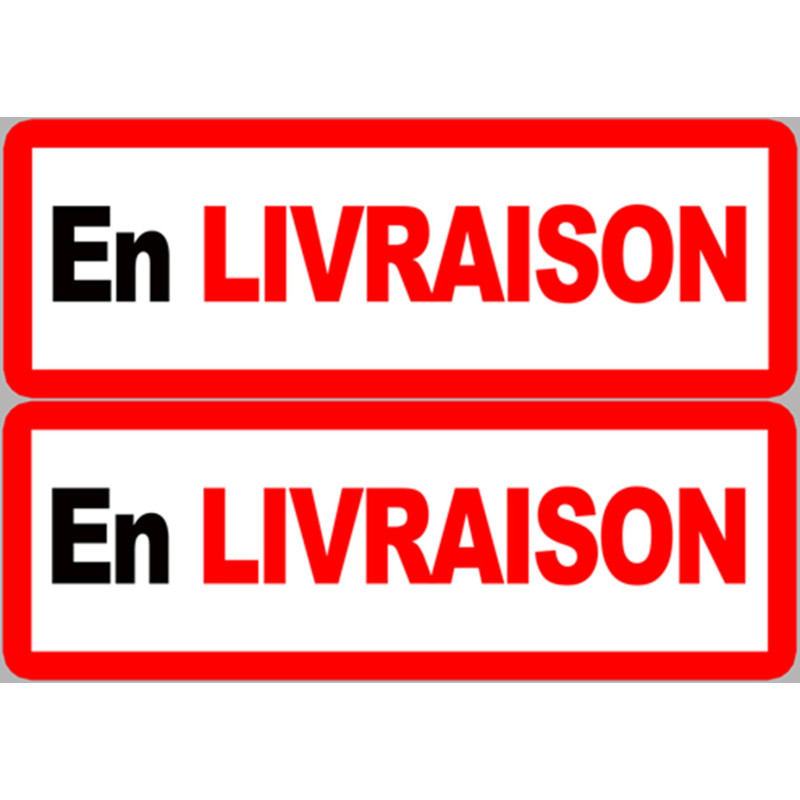 En livraison - 2 stickers de 29x10cm - Autocollant(sticker)