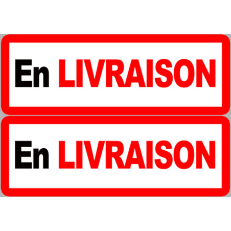 En Livraison (2 fois 29x10cm) - Sticker/autocollant