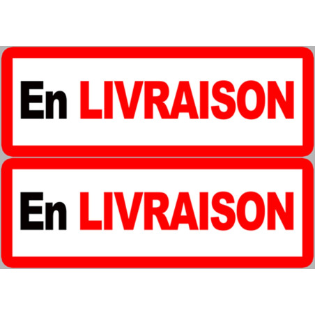 En livraison - 2 stickers de 29x10cm - Autocollant(sticker)