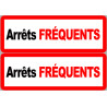 Arrêts fréquents (2 fois 29x10cm) - Autocollant(sticker)