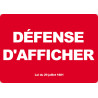 Défense d'afficher (10.5x14.5cm) - Autocollant(sticker)