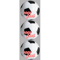 Football (3 fois 9cm) - Autocollant(sticker)