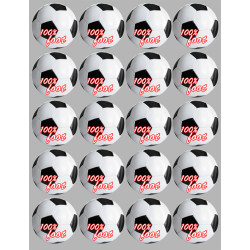 Football (20 fois 5cm) - Autocollant(sticker)