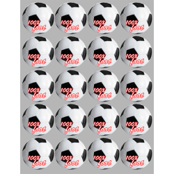 Football (20 unités de 5cm) - Autocollant(sticker)