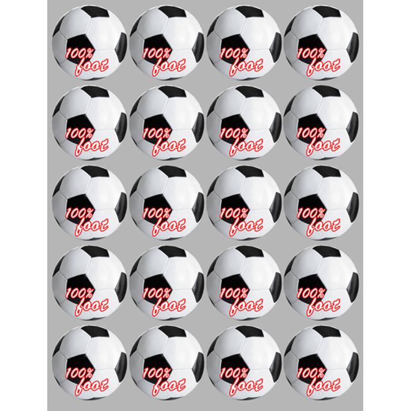 Football (20 unités de 5cm) - Autocollant(sticker)