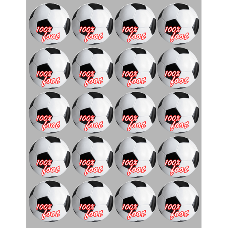 Football (20 fois 5cm) - Autocollant(sticker)