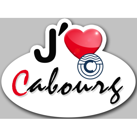 j'aime Cabourg (15x11cm) - Sticker/autocollant