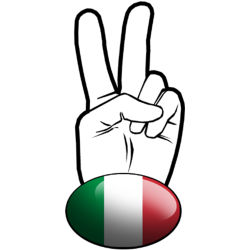 salut de motard italien (15x7,2cm) - Sticker/autocollant