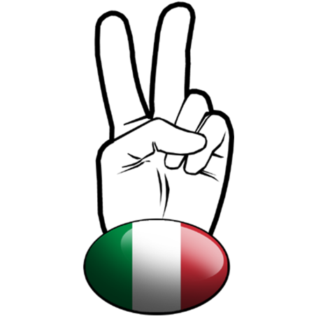 salut de motard italien (15x7,2cm) - Sticker/autocollant