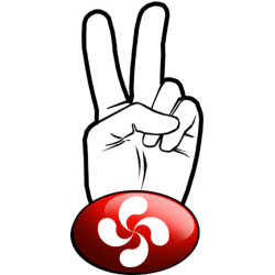 salut de motard basque rouge (15x7,2cm) - Sticker/autocollant