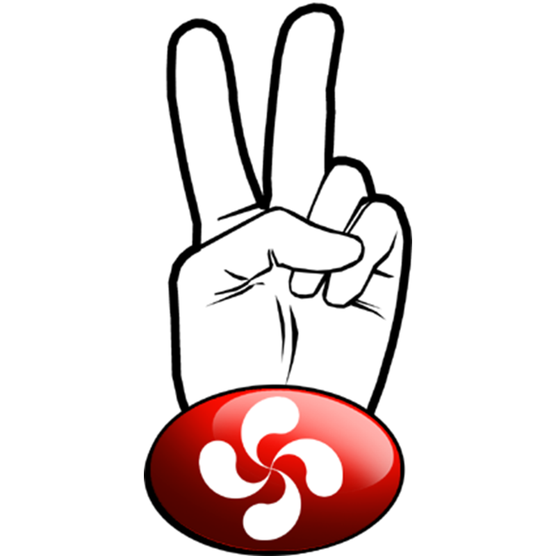 salut de motard basque rouge (15x7,2cm) - Sticker/autocollant