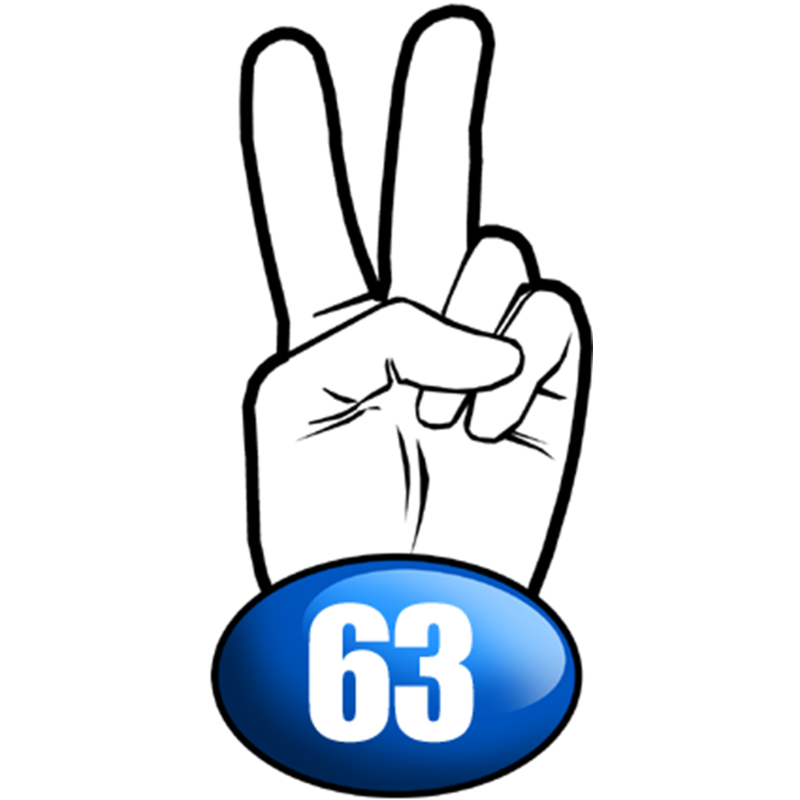 salut de motard département 63 (15x7,2cm) - Sticker/autocollant