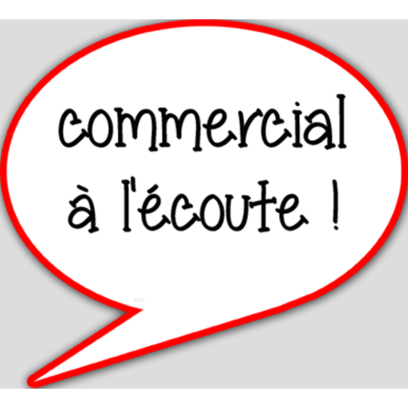 commercial à l'écoute - 15x13.5cm - Autocollant(sticker)