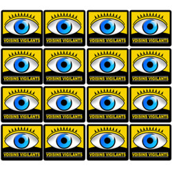 voisinage surveillance - 16fois 5cm - Sticker/autocollant
