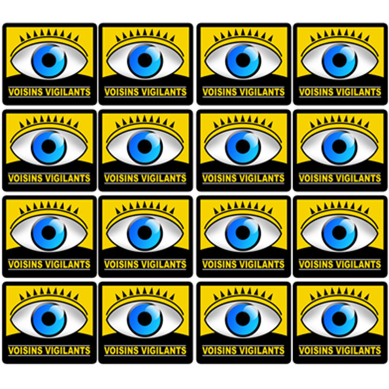 voisinage surveillance - 16fois 5cm - Sticker/autocollant