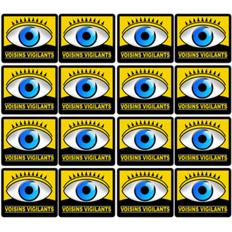 voisinage surveillance - 16fois 5cm - Sticker/autocollant