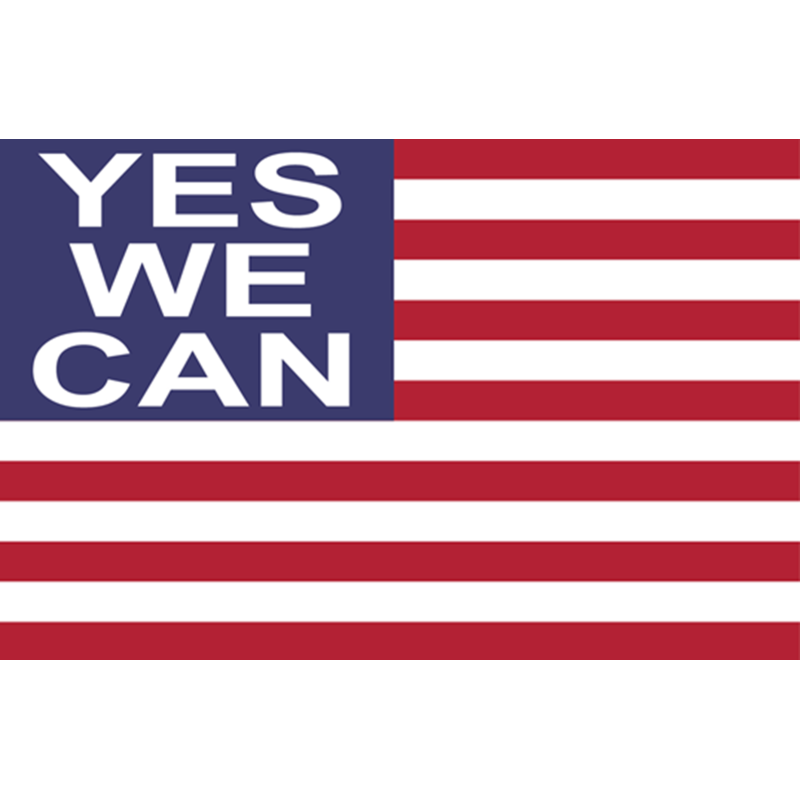 Drapeau US yes we can - 5x3.3cm - Autocollant(sticker)