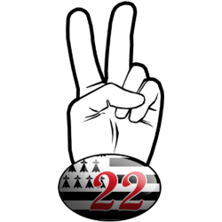 salut de motard breton 22 (15x7,2cm) - Sticker/autocollant