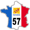 57 France Lorraine - 5x5cm - Autocollant(sticker)