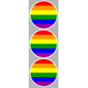 drapeau LGBT - 3 stickers de 9cm - Autocollant(sticker)