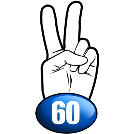 salut de motard département 60 (15x7,2cm) - Sticker/autocollant