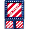 USA Story carré - 1fois 19,5cm - 2fois 9cm - Autocollant(sticker)