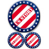 USA Story - 1fois 19,5cm - 2fois 9cm - Autocollant(sticker)