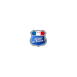 pour supporter : Allez les bleus ! - 15cm - Autocollant(sticker)