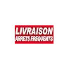 Livraison Arrêts Fréquents - Fond rouge - 30x14 cm - Autocollant(sticker)