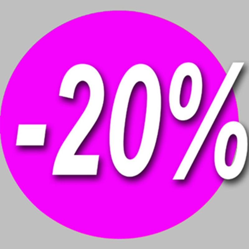 solde 20% rond - 20cm - Autocollant(sticker)