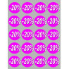 Soldes remise 20% rond (20 fois 5cm) - Sticker/autocollant