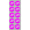 solde 20% rond - 10 stickers de 5cm - Autocollant(sticker)