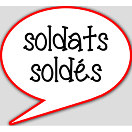 soldats soldés - 15x13.5cm - Autocollant(sticker)