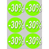 Soldes remise 30% rond (6 fois 10cm) - Autocollant(sticker)