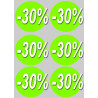 solde 30% rond - 6 stickers de 10cm - Autocollant(sticker)