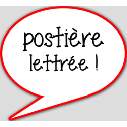 postière lettrée - 15x13.5cm - Autocollant(sticker)