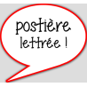 postière lettrée - 15x13.5cm - Autocollant(sticker)