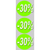 solde 30% rond - 3 stickers de10cm - Autocollant(sticker)