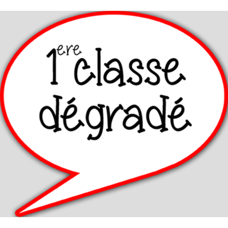 1ère classe dégradé - 15x13.5cm - Autocollant(sticker)