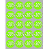 solde 30% rond - 20 stickers de 5cm - Autocollant(sticker)